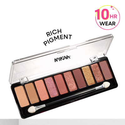 Nykaa Cosmetics Eyes On Me! 10-in-1 Eyeshadow Palette - Beachside Peach
