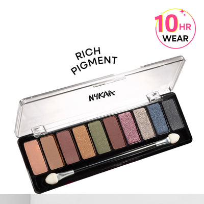 Nykaa Cosmetics Eyes On Me! 10-in-1 Eyeshadow Palette - Tinsel Twilight