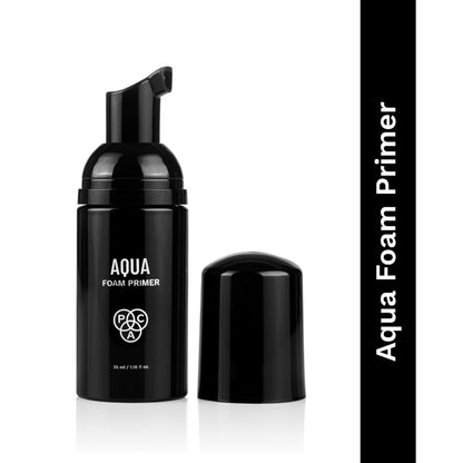 PAC Aqua Foam Primer - Hydrating, Lightweight, Non Sticky Feel, Locks Makeup, Easy Pump Dispenser