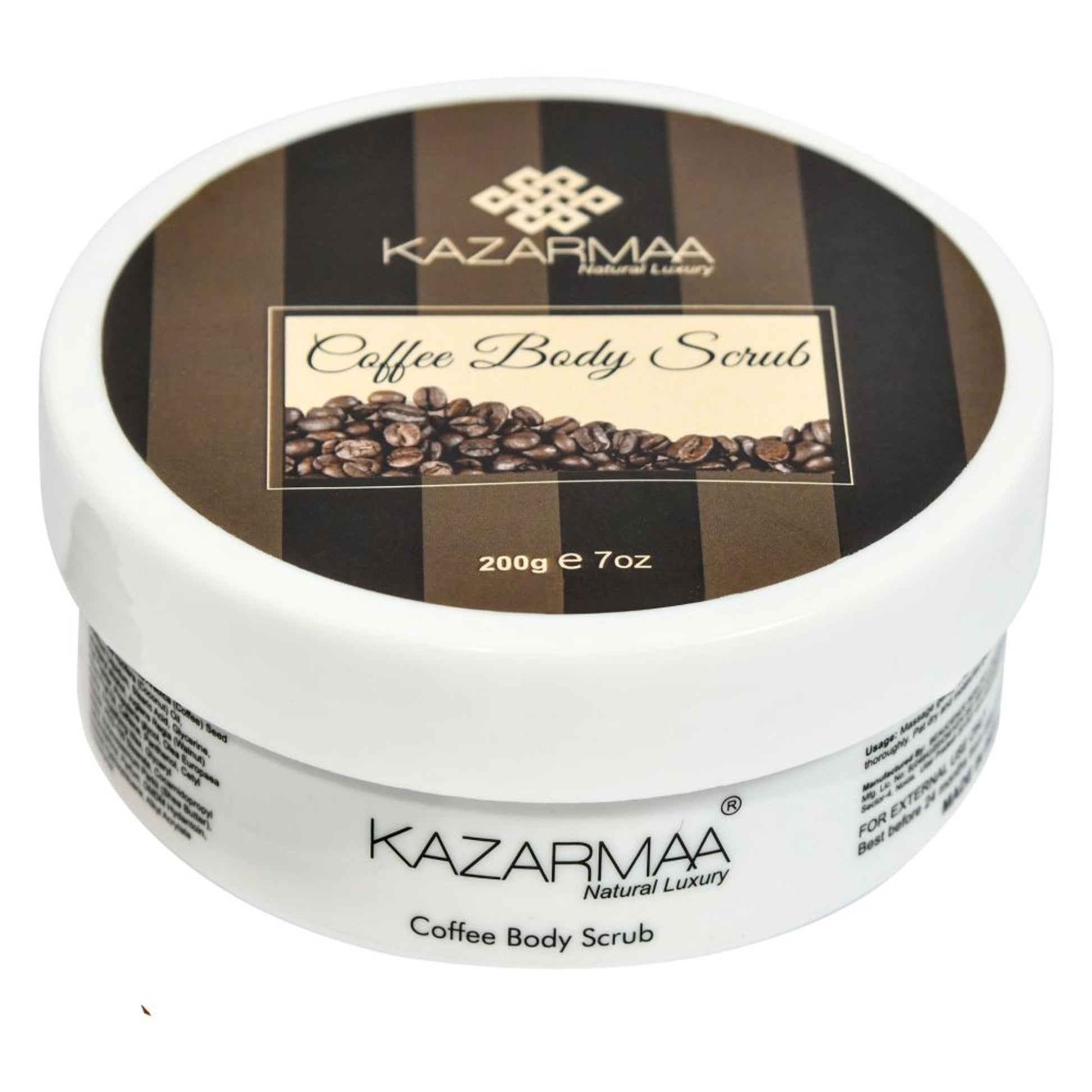 Kazarmaa Anti-cellulite Coffee Body Scrub With Shea Butter- Removes Tan And Dead Skin