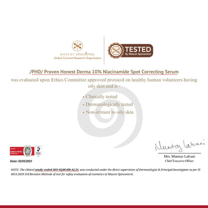 Proven Honest Derma PHD 10% Niacinamide Spot Correcting Serum