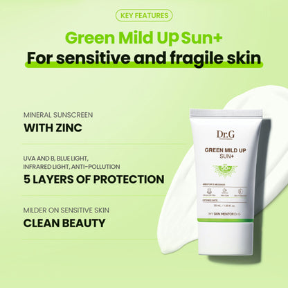 Dr. G Green Mild Up Sun+ SPF 50+ PA++++ Renewal