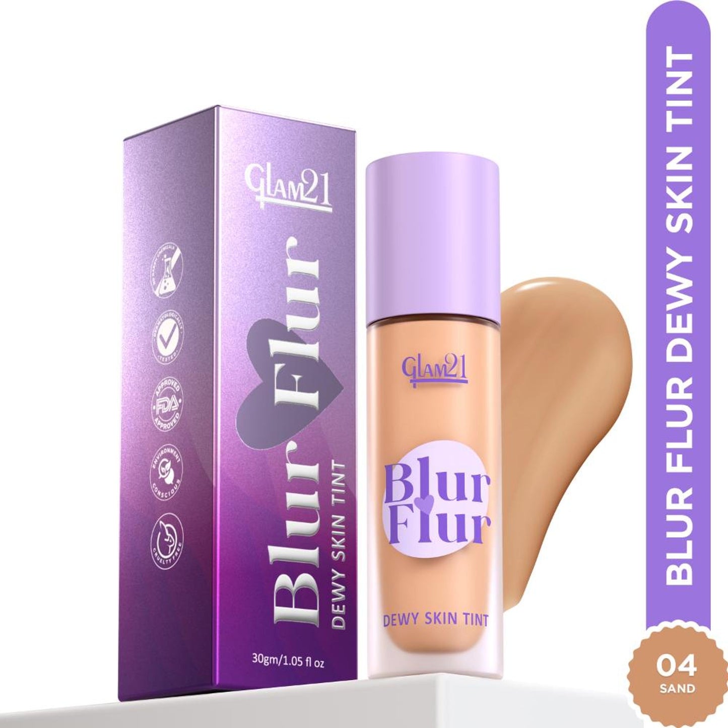 GLAM21 Blur Flur Skin Tint Foundation - 04 Sand
