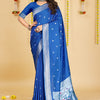 Dhiyona GR Women's Mastani Navy Blue Zari Paithani Silk Saree