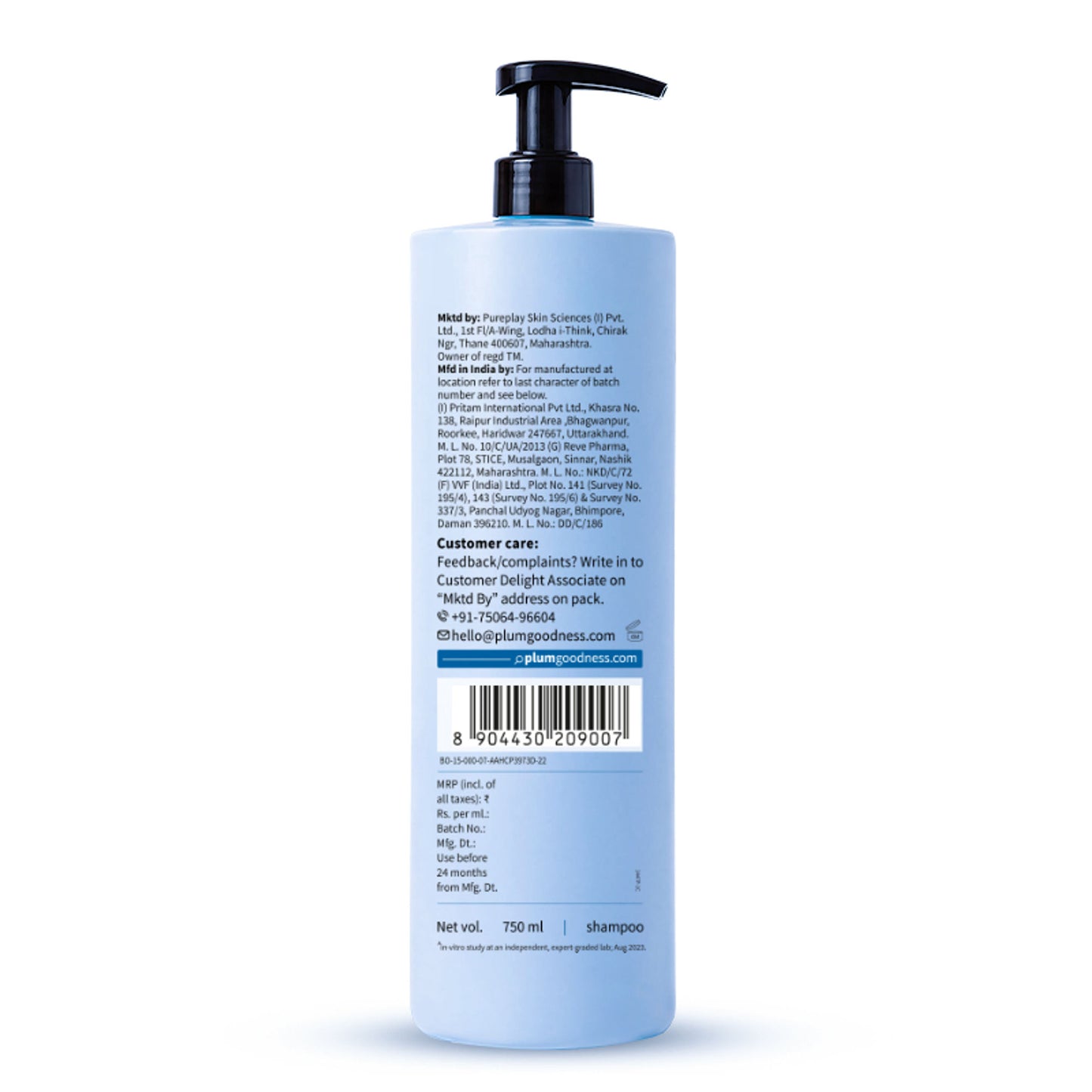 Plum Peptides Shampoo with Coconut Milk for Dry & Rough Hair 22x softer hair in 1 wash