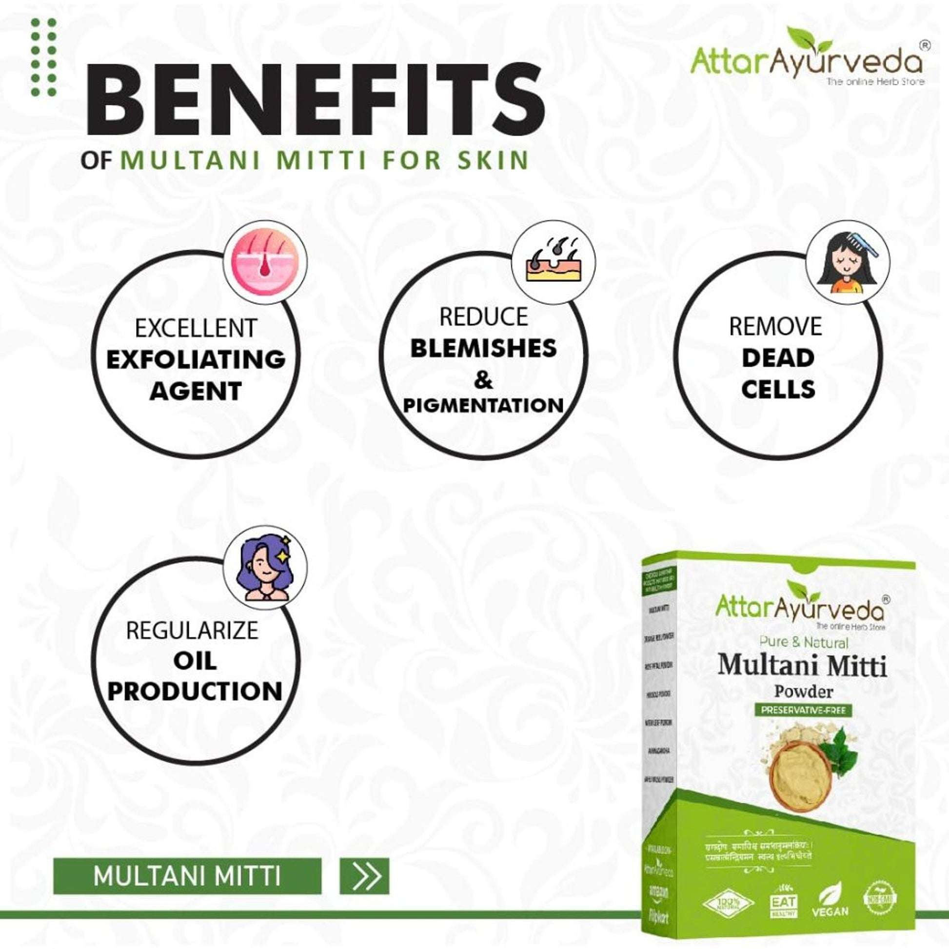 Attar Ayurveda Multani Mitti Face Powder