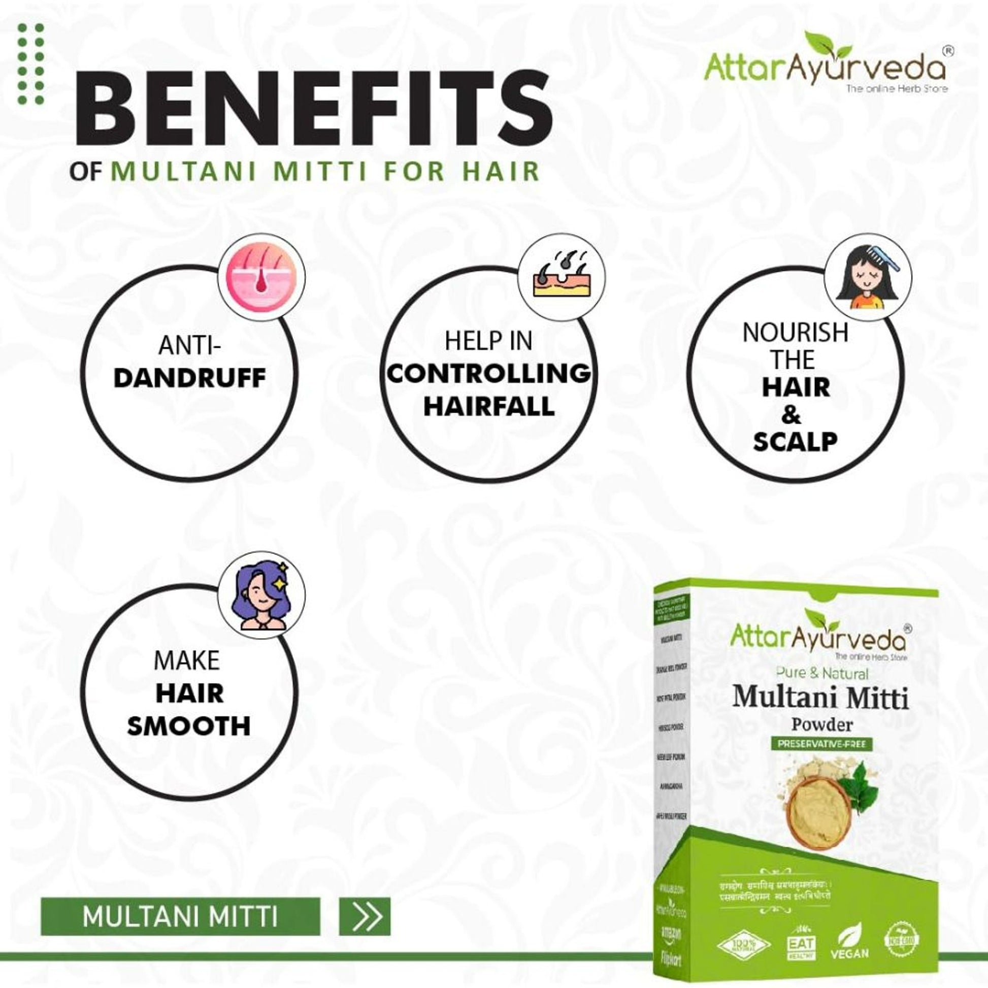 Attar Ayurveda Multani Mitti Face Powder