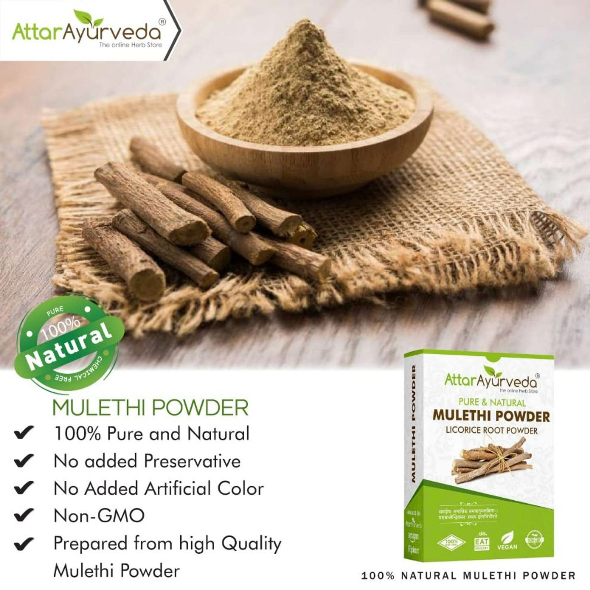 Attar Ayurveda Mulethi Face Powder