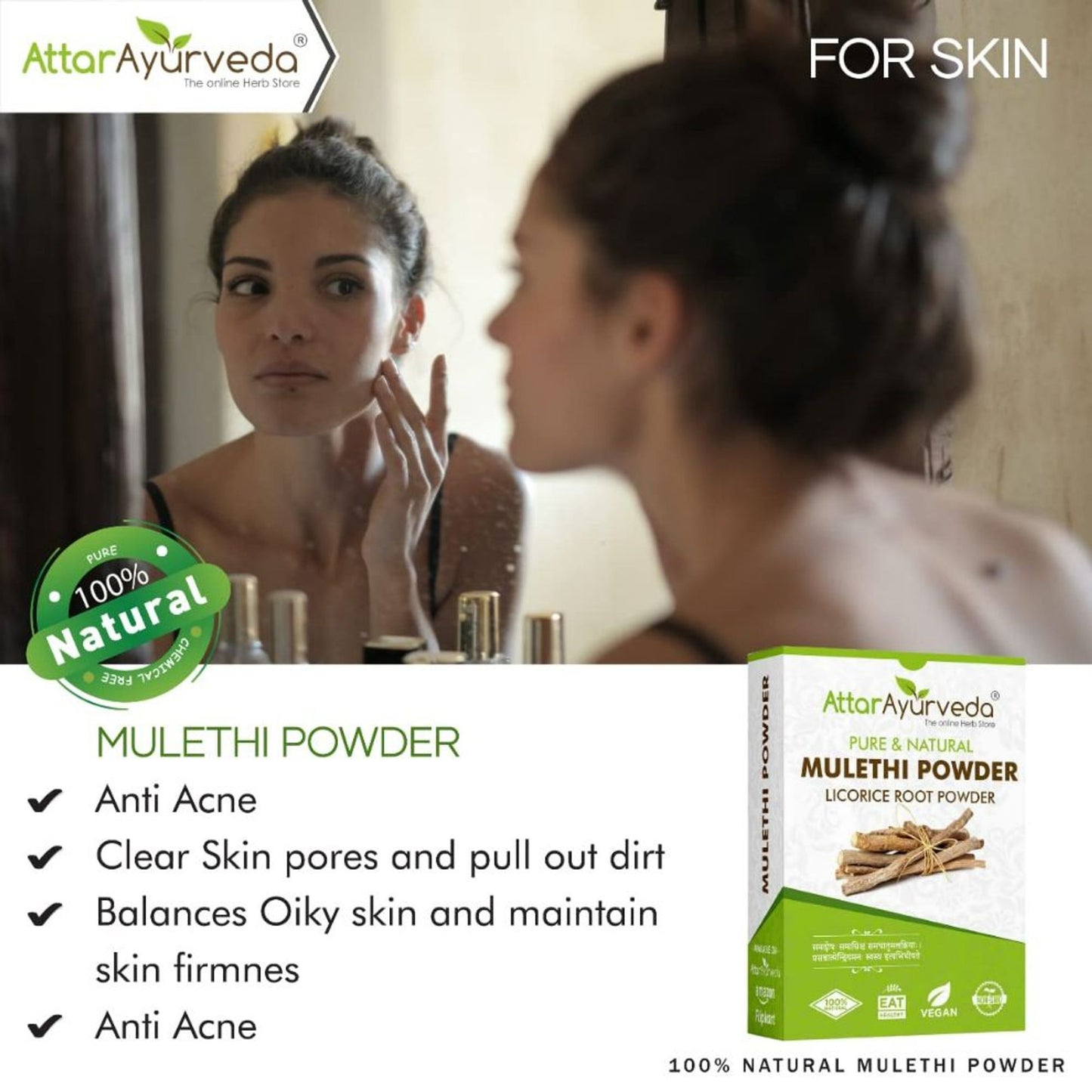 Attar Ayurveda Mulethi Face Powder