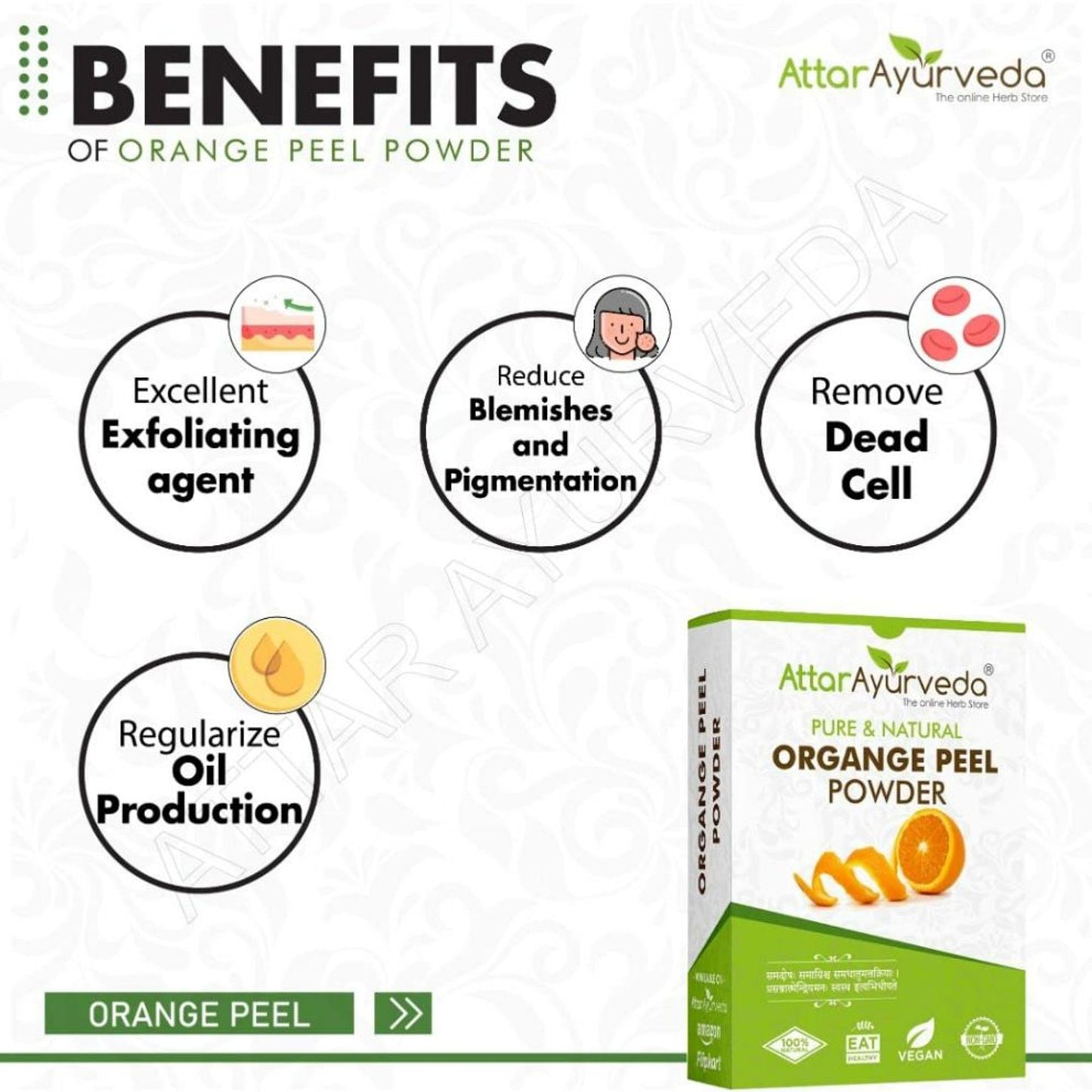 Attar Ayurveda Orange Peel Face Powder