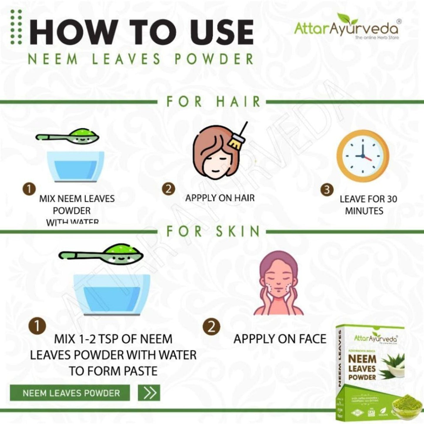 Attar Ayurveda Neem Face Powder