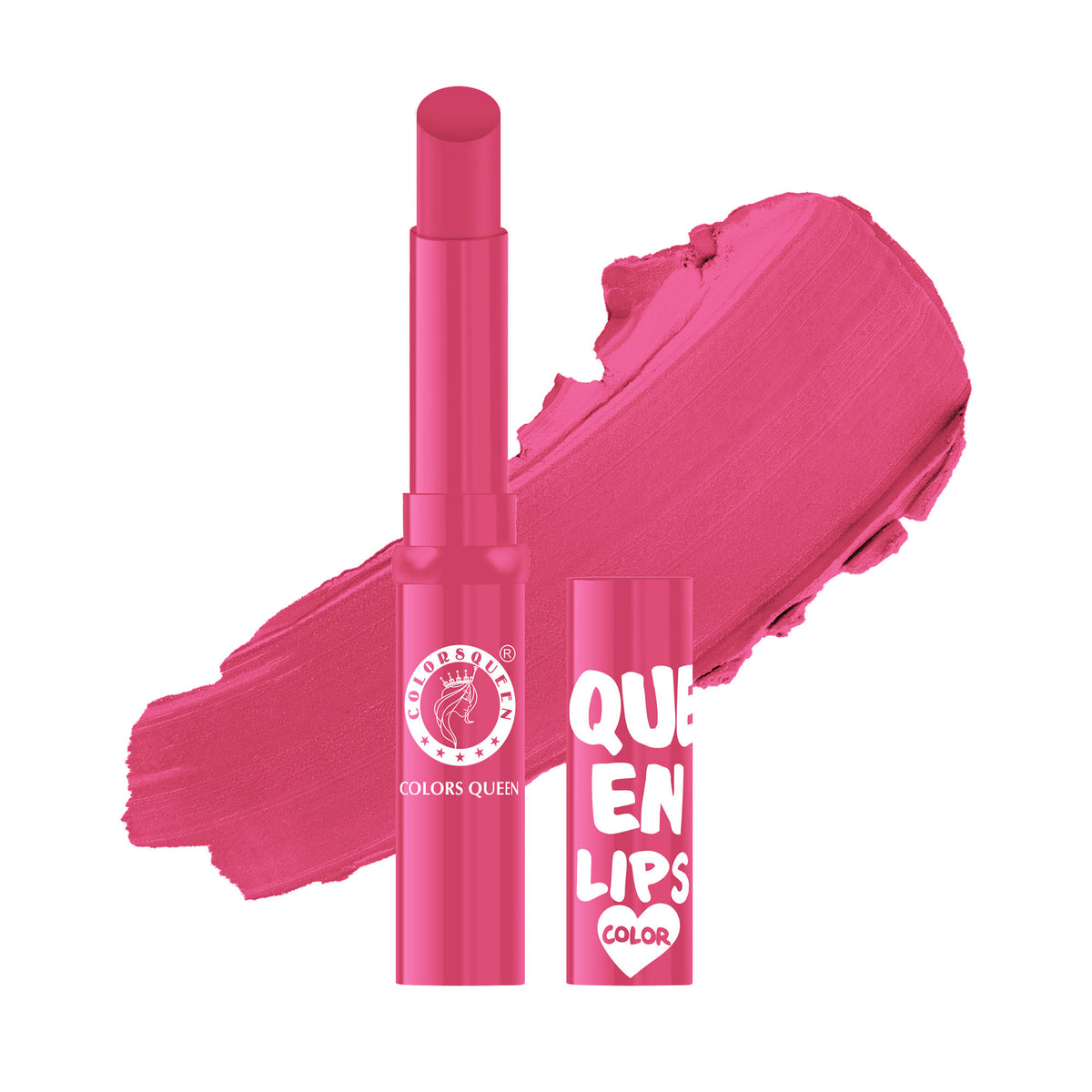 Colors Queen Lips Color Lip Balm in a sleek tube, featuring vibrant shades for moisturizing and adding a pop of color to lips.