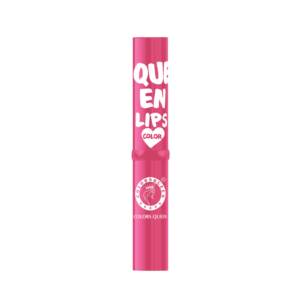 Colors Queen Lips Color Lip Balm tube with vibrant lip balm inside, showcasing the colorful packaging and product branding.