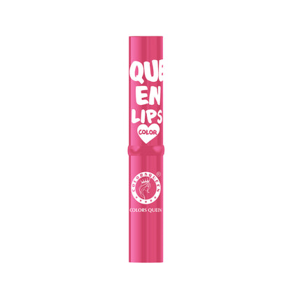 Colors Queen Lips Color Lip Balm tube with vibrant lip balm inside, showcasing the colorful packaging and product branding.