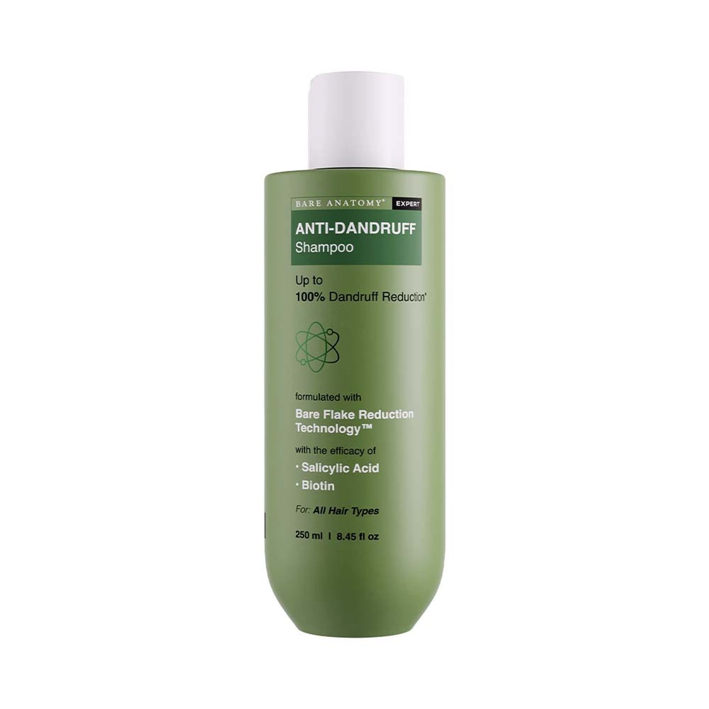 Bare Anatomy Anti-Dandruff Shampoo with Salicylic Acid, Piroctone Olamine, Biotin & Menthol