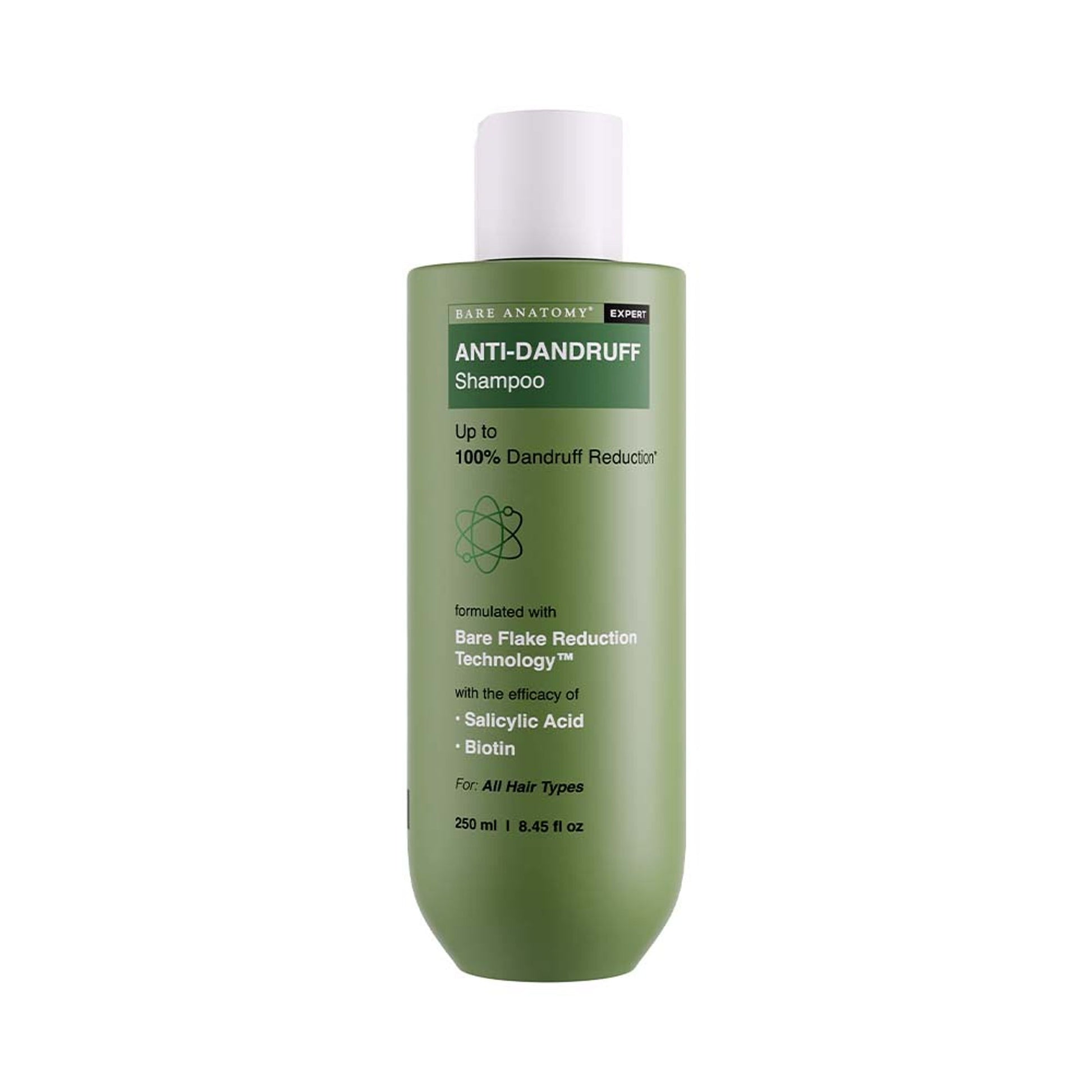 Bare Anatomy Anti-Dandruff Shampoo with Salicylic Acid, Piroctone Olamine, Biotin & Menthol