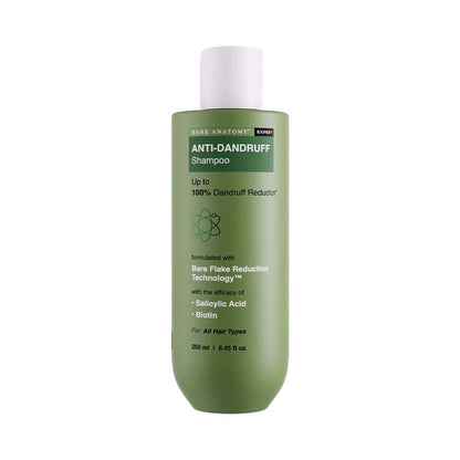 Bare Anatomy Anti-Dandruff Shampoo with Salicylic Acid, Piroctone Olamine, Biotin & Menthol