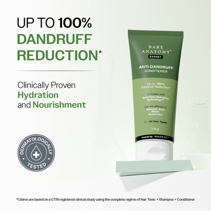 Bare Anatomy Anti-Dandruff Conditioner with Rosemary & Biotin, Moisturizes & Reduces Frizz