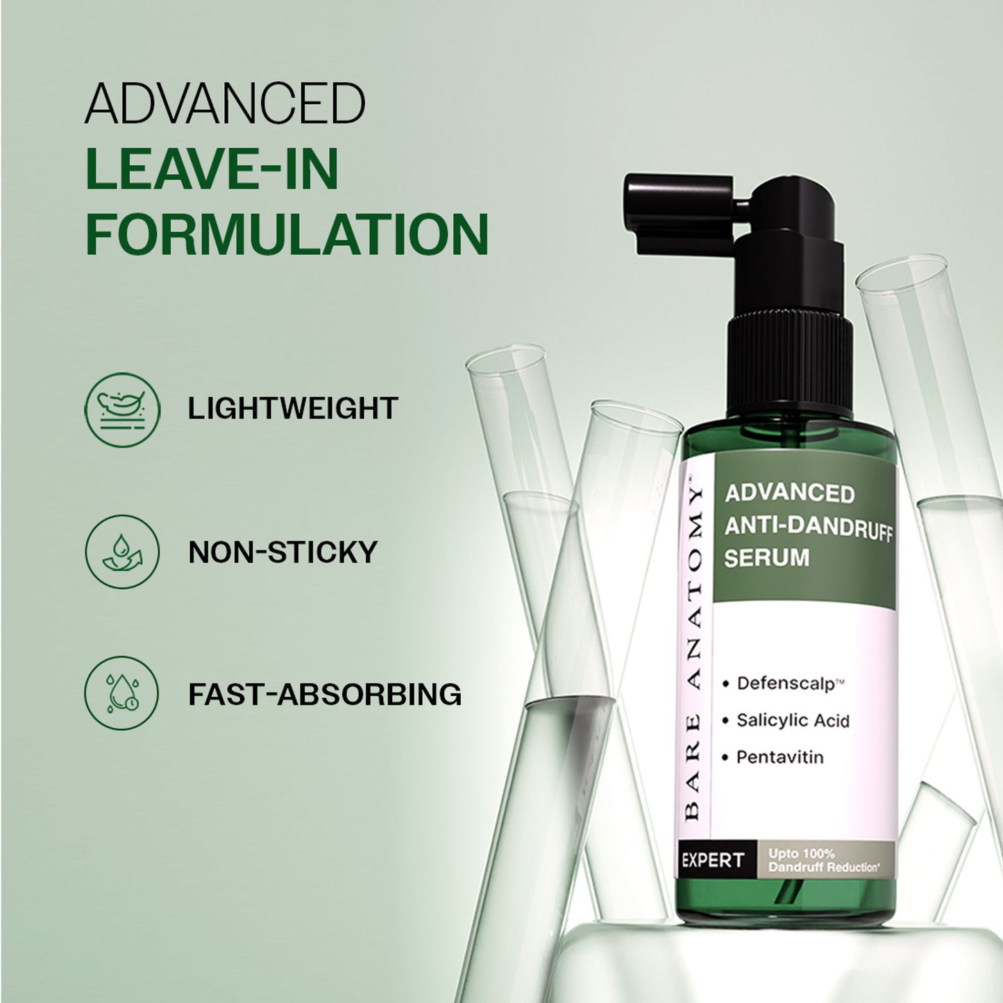 Bare Anatomy Advanced Anti Dandruff Serum Up to 100% Dandruff Reduction Non-Greasy Formula