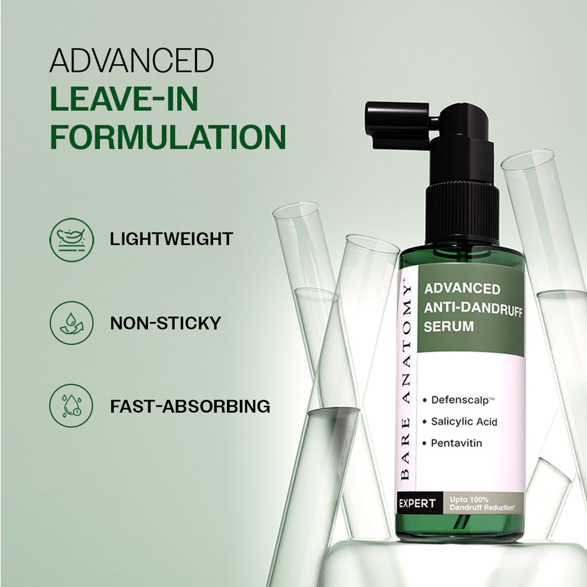 Bare Anatomy Advanced Anti Dandruff Serum Up to 100% Dandruff Reduction Non-Greasy Formula