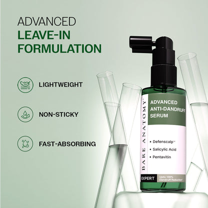 Bare Anatomy Advanced Anti Dandruff Serum Up to 100% Dandruff Reduction Non-Greasy Formula