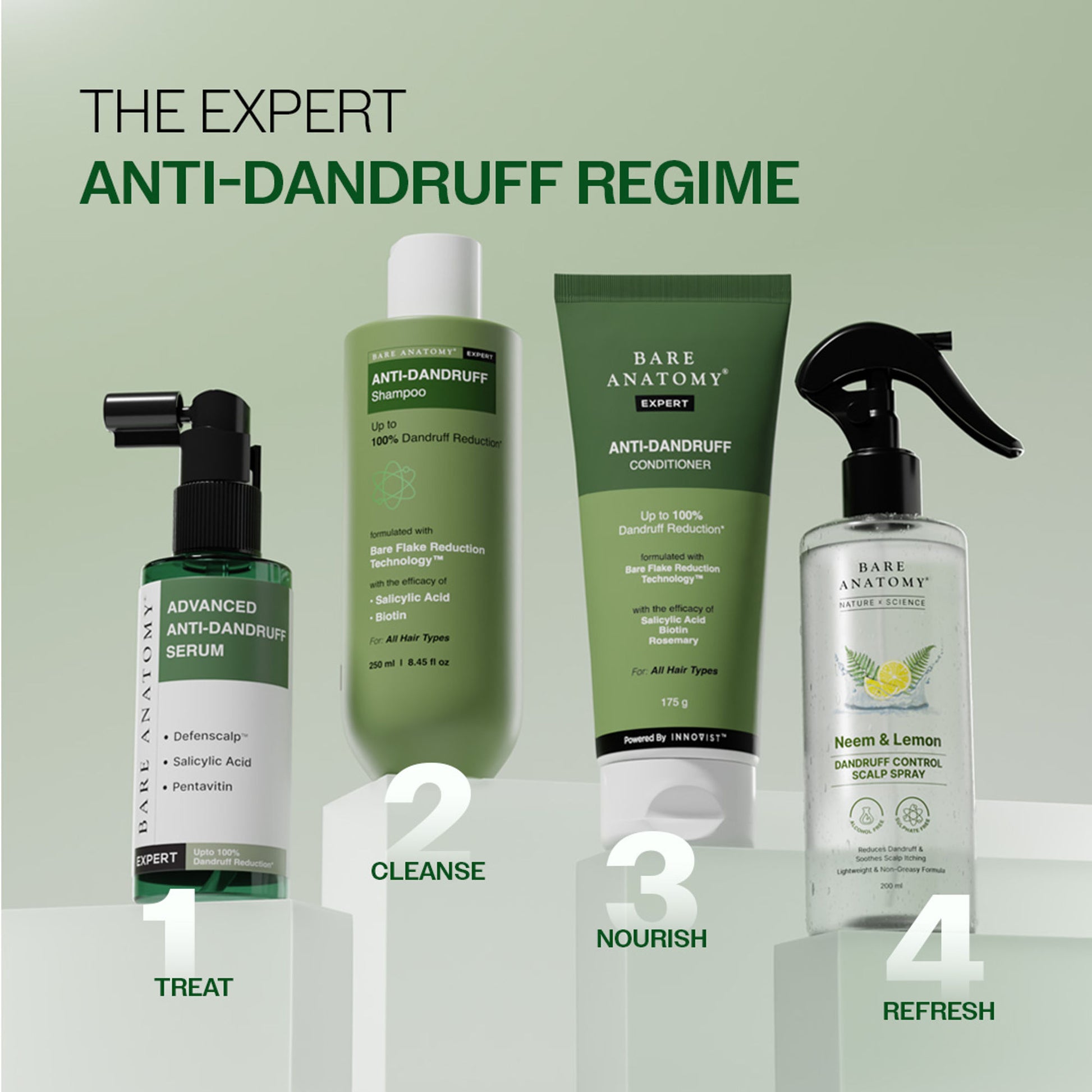Bare Anatomy Advanced Anti Dandruff Serum Up to 100% Dandruff Reduction Non-Greasy Formula
