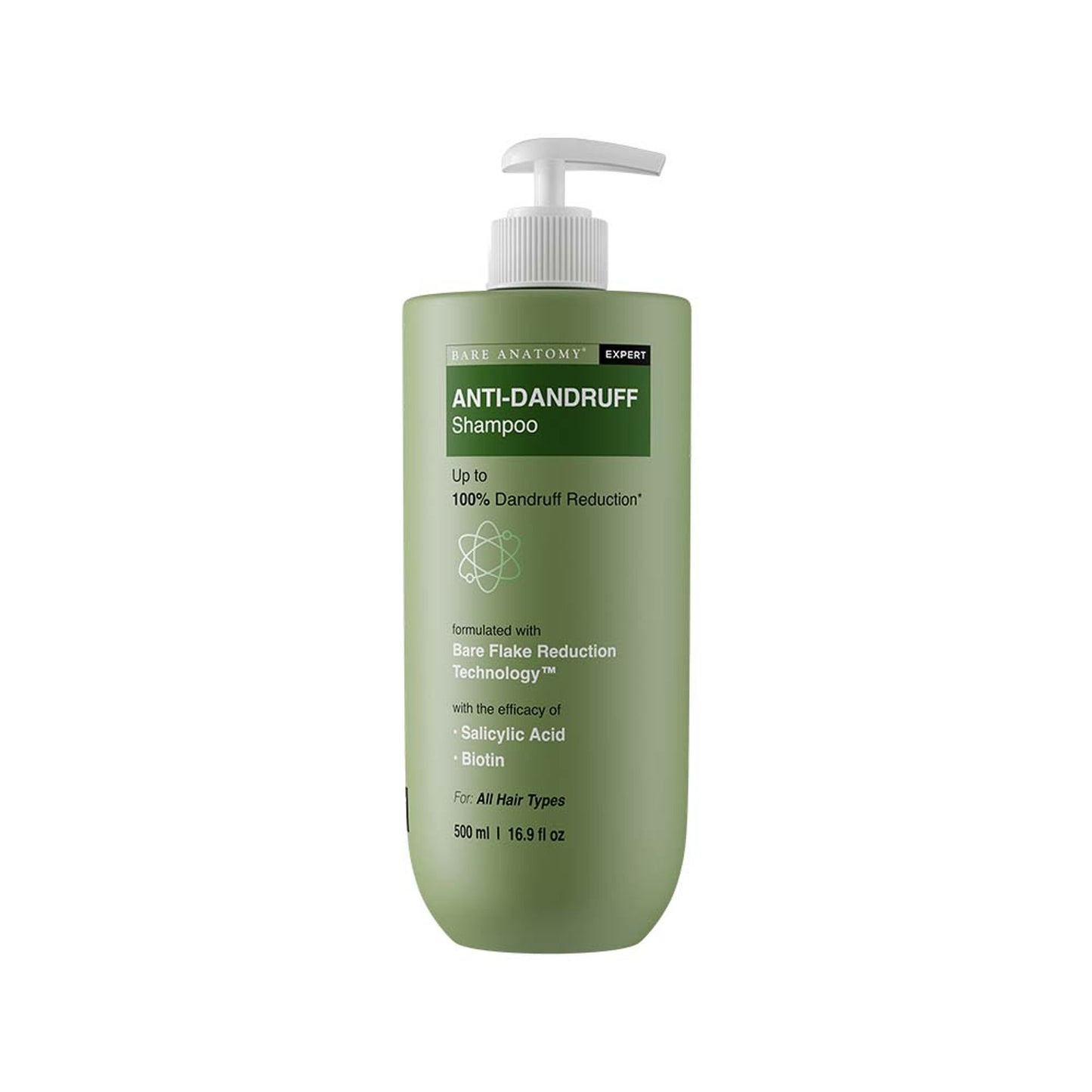 Bare Anatomy Anti-Dandruff Shampoo with Salicylic Acid, Piroctone Olamine, Biotin & Menthol