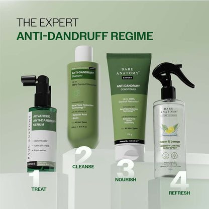 Bare Anatomy Anti-Dandruff Shampoo with Salicylic Acid, Piroctone Olamine, Biotin & Menthol