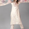 Indyancart IE Women Yoke Design Straight Kurta and Palazzo With Dupatta