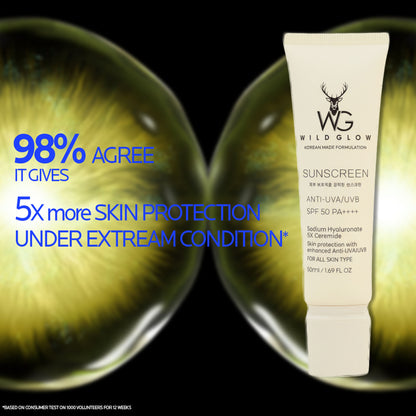 WILDGLOW Sunscreen SPF 50 PA++++