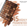 Makeup Revolution Maxi Reloaded Eyeshadow Palette - 45 Shades-Shimmer & Easy Blendable - Nudes