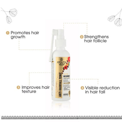Anti-Hair Fall 3-Step Regimen Kit with Shampoo, Protein Hair Oil & Tonic For Hair Growth