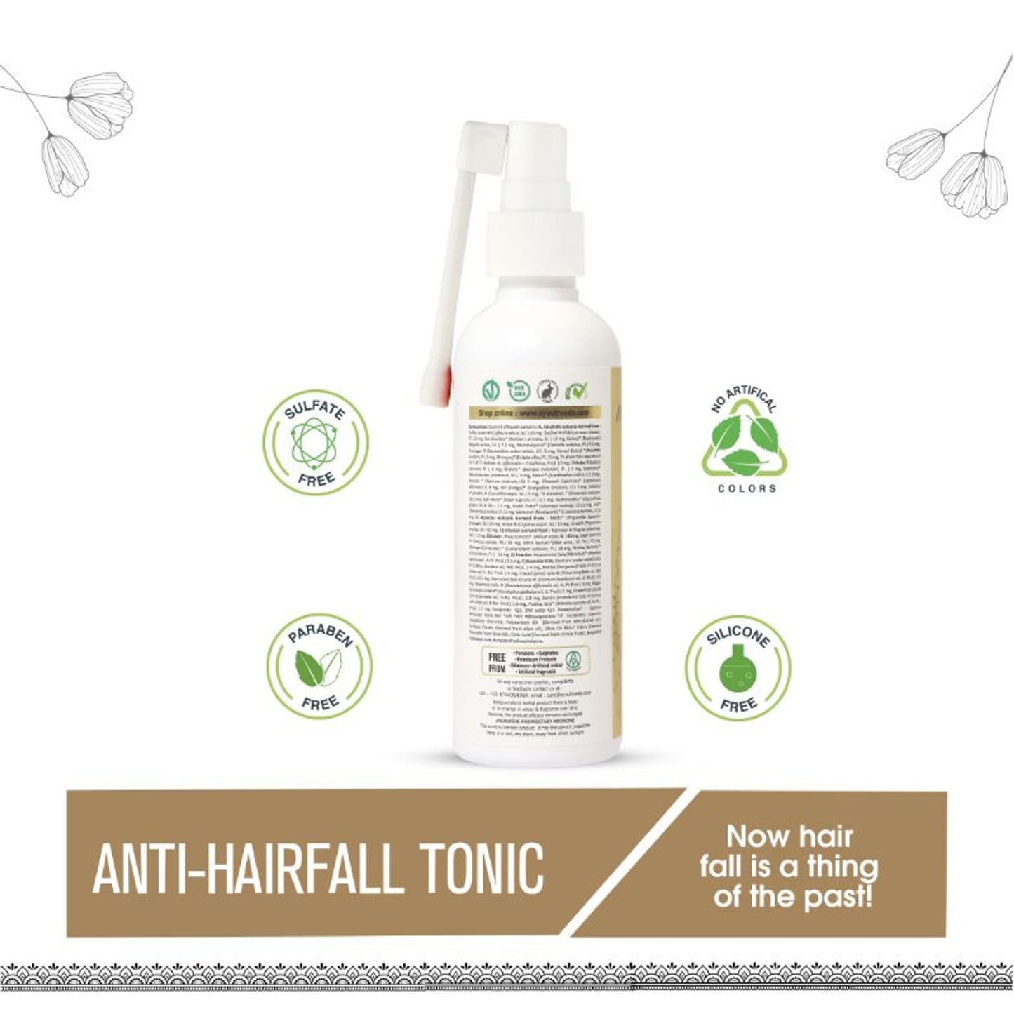 Anti-Hair Fall 3-Step Regimen Kit with Shampoo, Protein Hair Oil & Tonic For Hair Growth