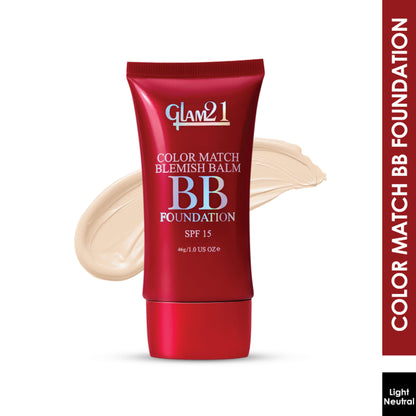 GLAM21 Color Match BB Foundation with SPF15 - 01 Light Natural