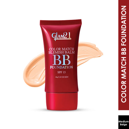 GLAM21 Color Match BB Foundation with SPF15 - 04 Medium Beige
