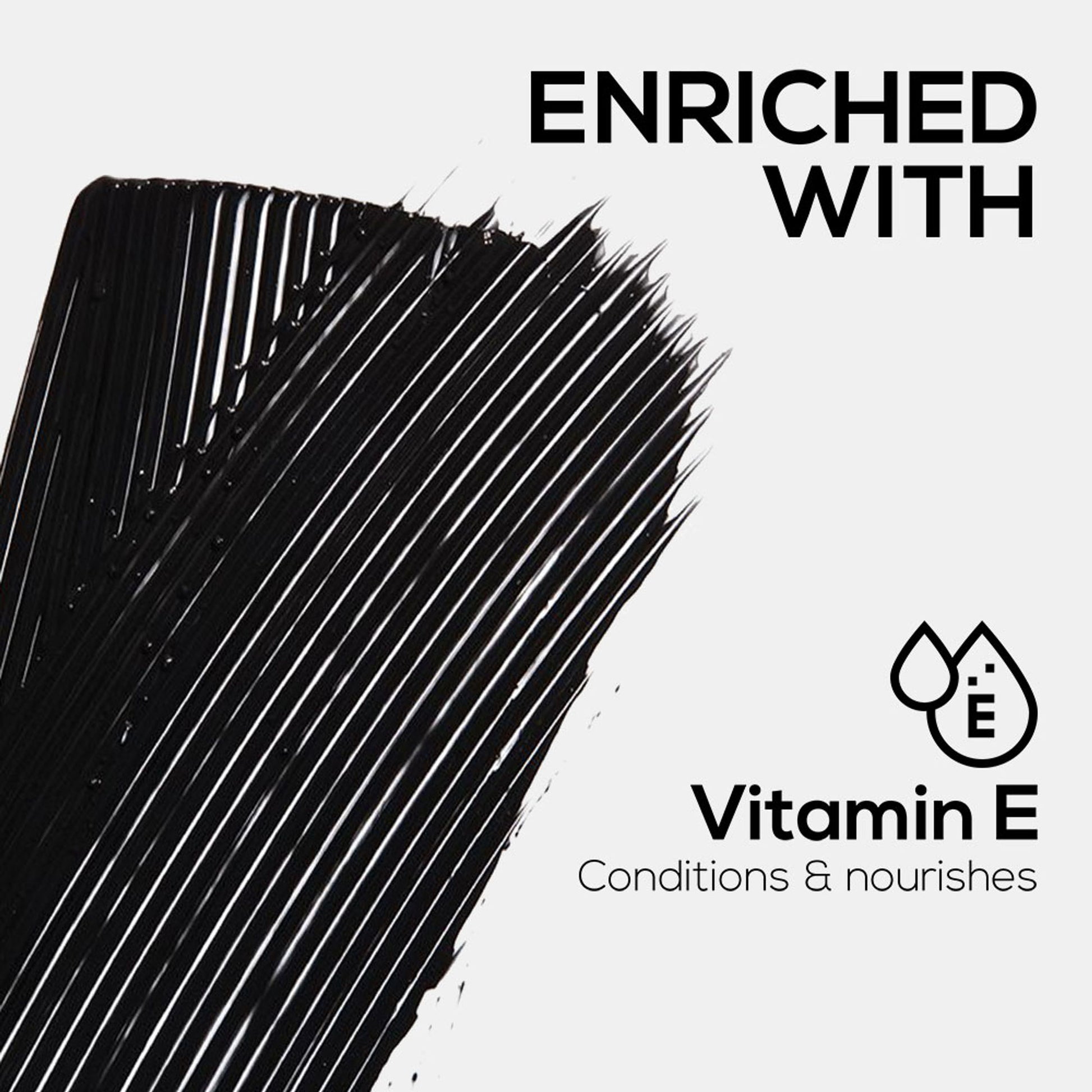 RENEE Midnight Mascara, Darkest Black, Clump - Free & Long-Lasting, Volumizes, Lengthens & Nourishes