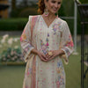 Dhiyona IE Women Floral Embroidered Linen Kurta with Trousers & Dupatta