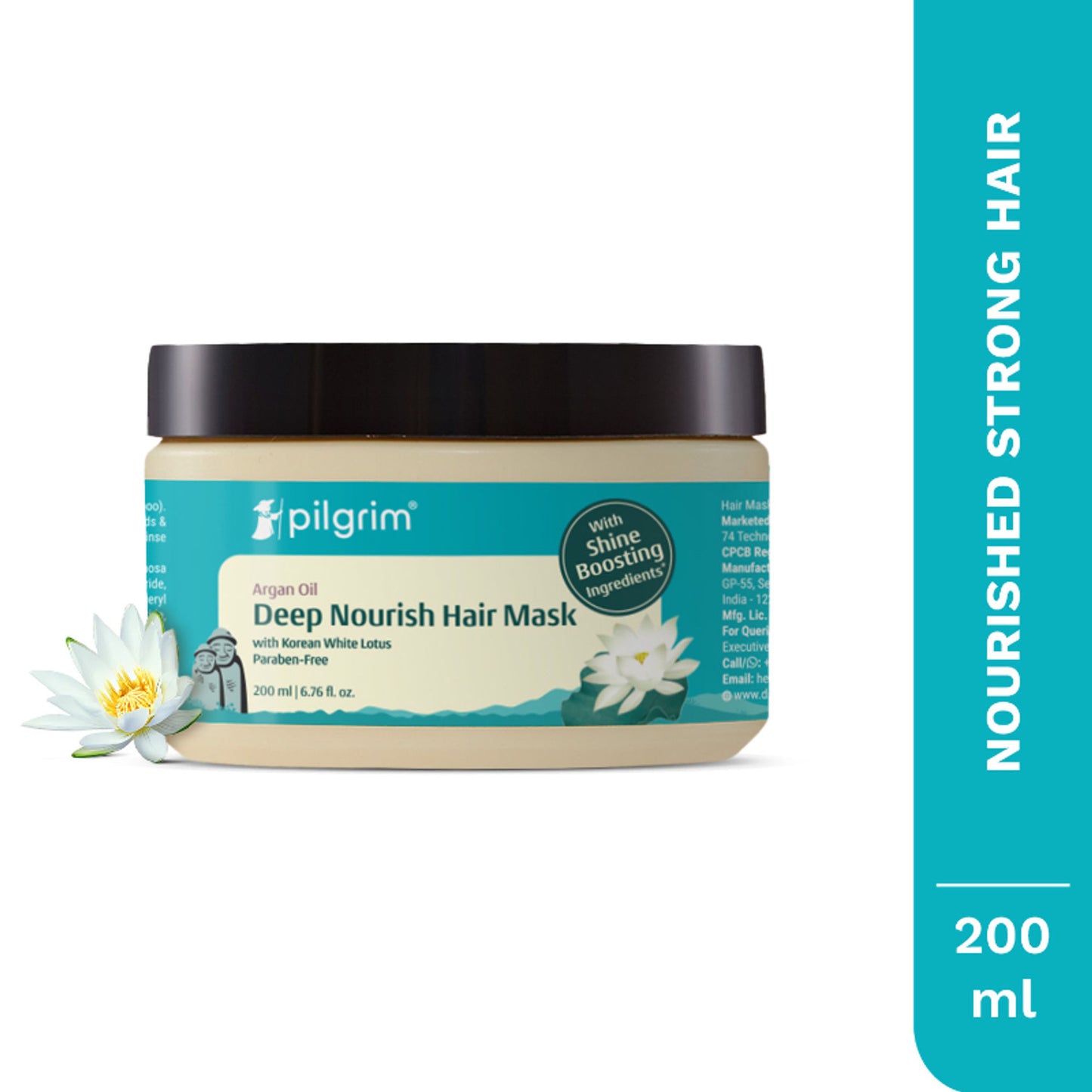 Pilgrim Argan Oil Deep Nourish Hair Mask for Dry Frizzy & Damaged Hair Boosts Shine Paraben Free