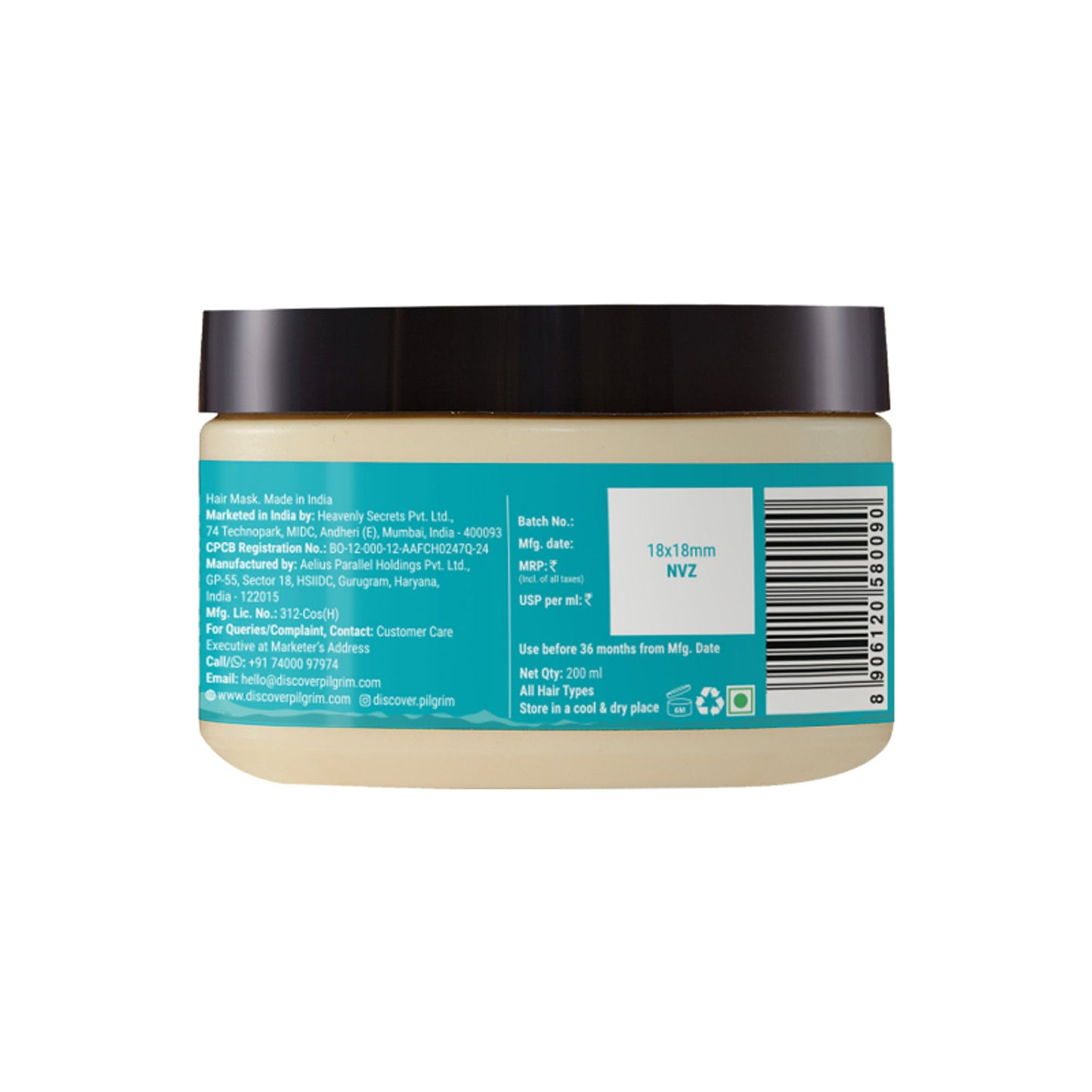 Pilgrim Argan Oil Deep Nourish Hair Mask for Dry Frizzy & Damaged Hair Boosts Shine Paraben Free