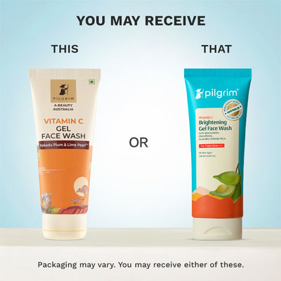 Pilgrim 10% Vitamin C Brightening Gel Face Wash Triple Glow+++ with 5% Niacinamide For Dark Spots