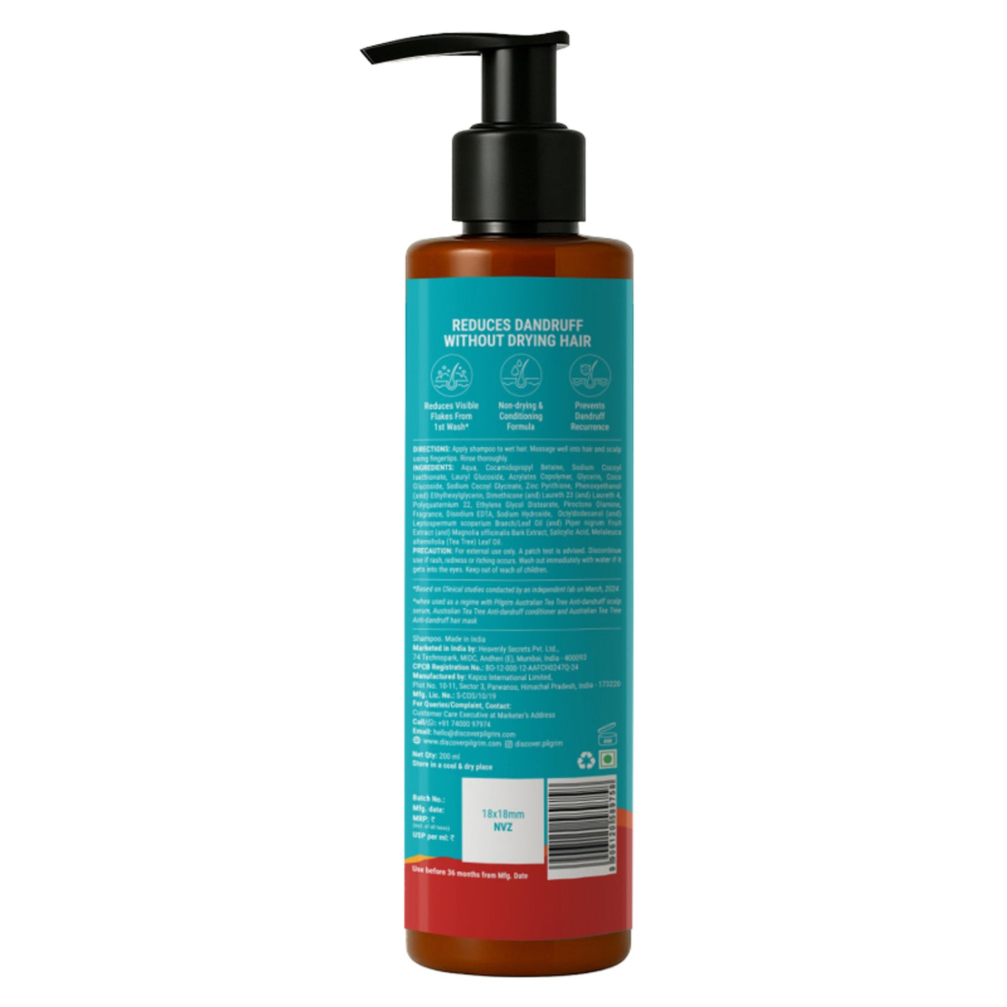 Pilgrim Australian TeaTree & Salicylic Acid Anti-Dandruff Non-Drying Dandruff Control Shampoo