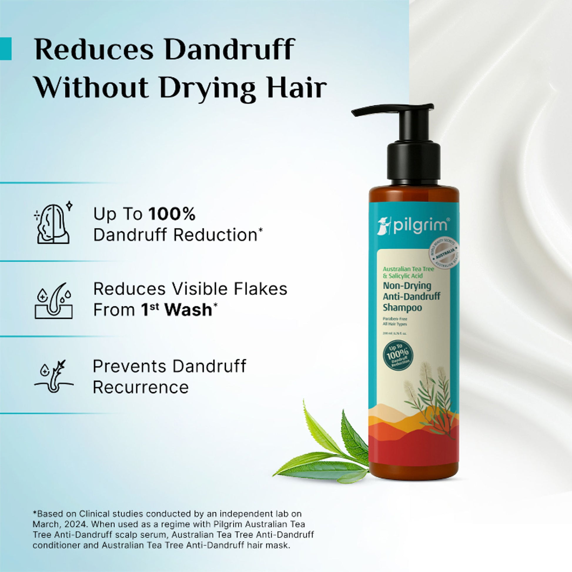 Pilgrim Australian TeaTree & Salicylic Acid Anti-Dandruff Non-Drying Dandruff Control Shampoo
