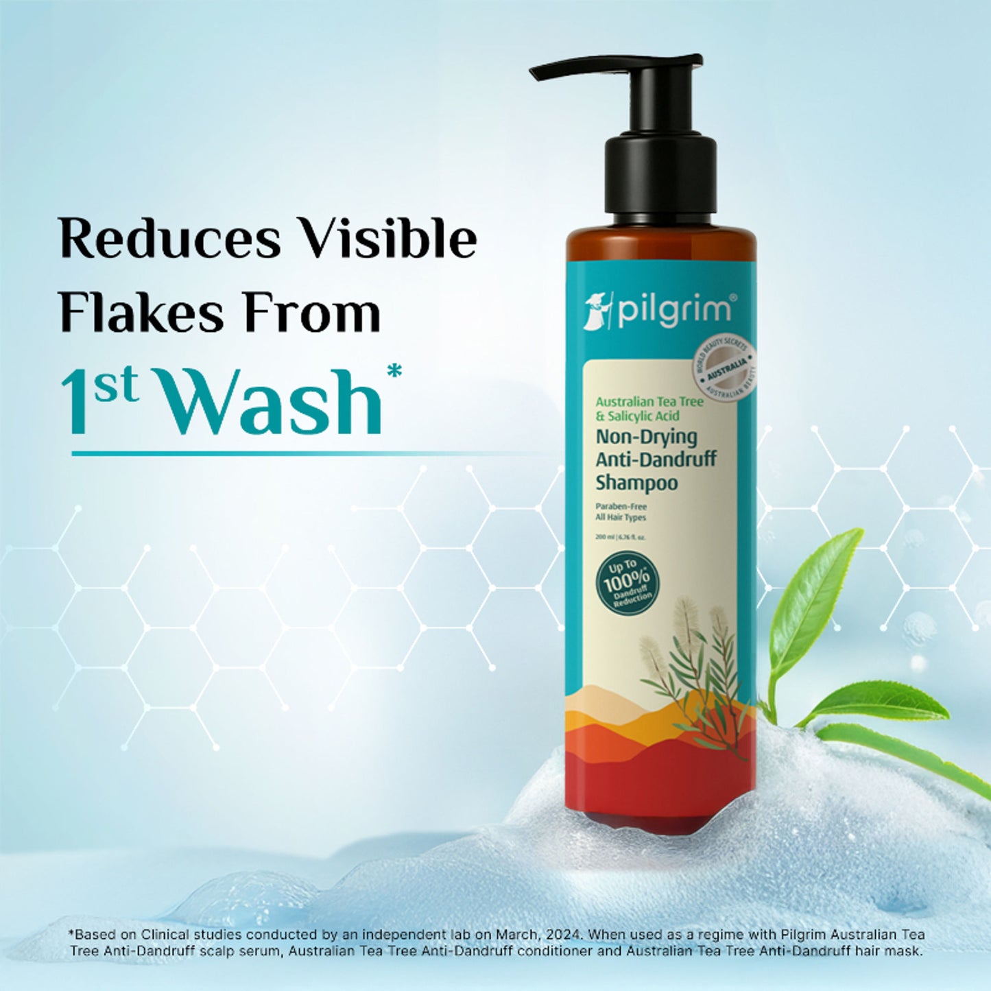 Pilgrim Australian TeaTree & Salicylic Acid Anti-Dandruff Non-Drying Dandruff Control Shampoo