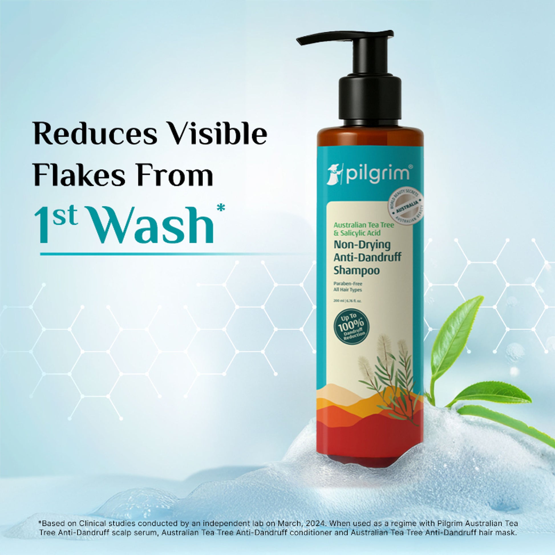 Pilgrim Australian TeaTree & Salicylic Acid Anti-Dandruff Non-Drying Dandruff Control Shampoo