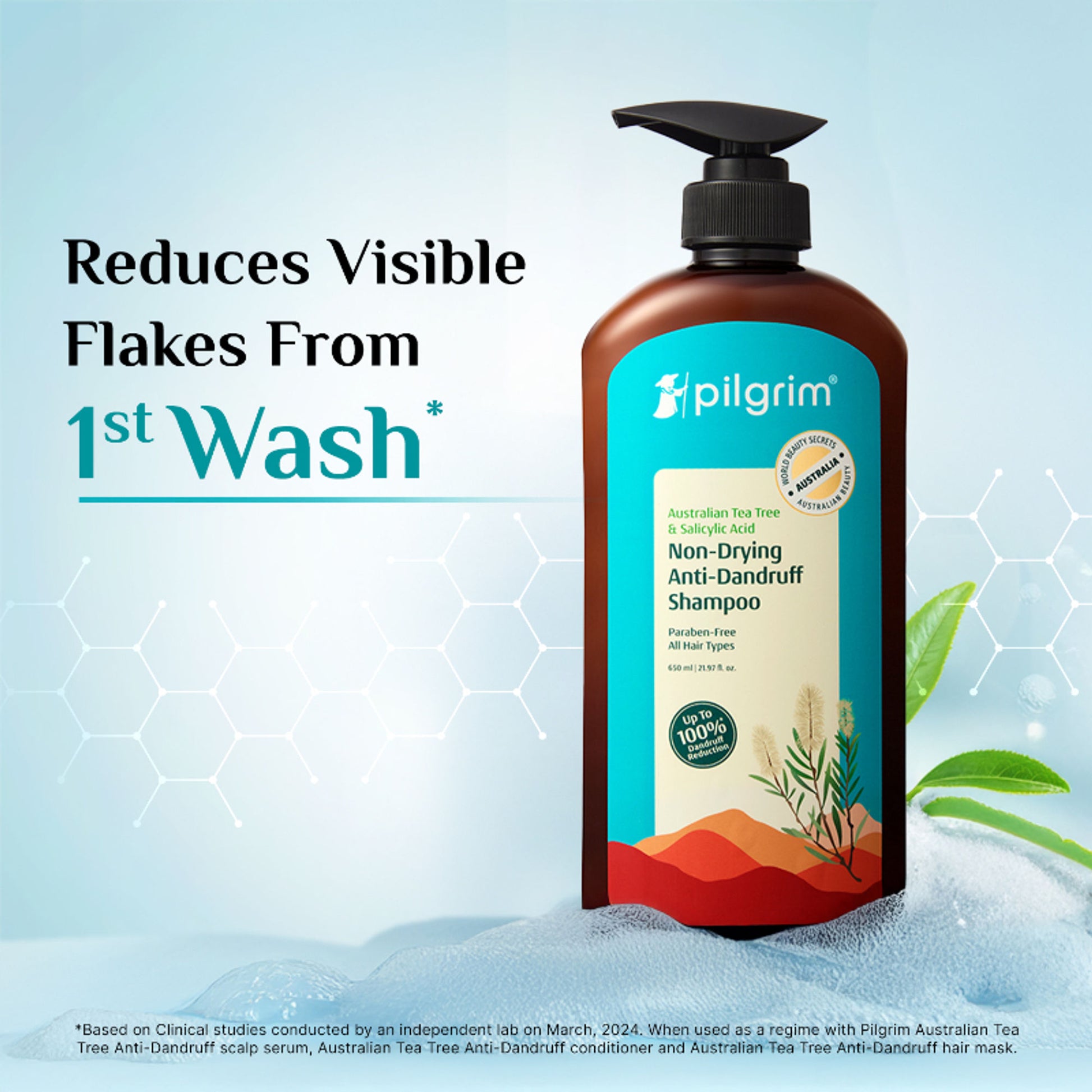 Pilgrim Australian TeaTree & Salicylic Acid Anti-Dandruff Non-Drying Dandruff Control Shampoo