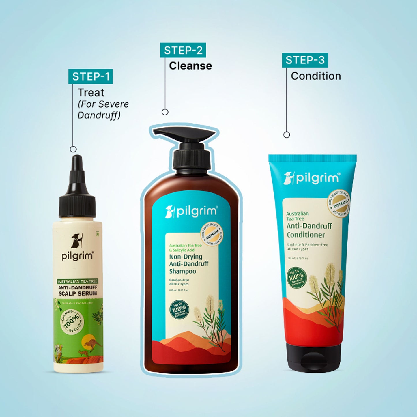 Pilgrim Australian TeaTree & Salicylic Acid Anti-Dandruff Non-Drying Dandruff Control Shampoo