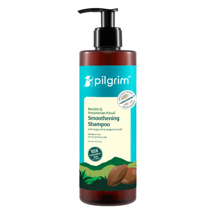Pilgrim Keratin & Amazonian Patua 10X Smoothening Soften Shampoo For Dry & Frizzy Hair Paraben Free