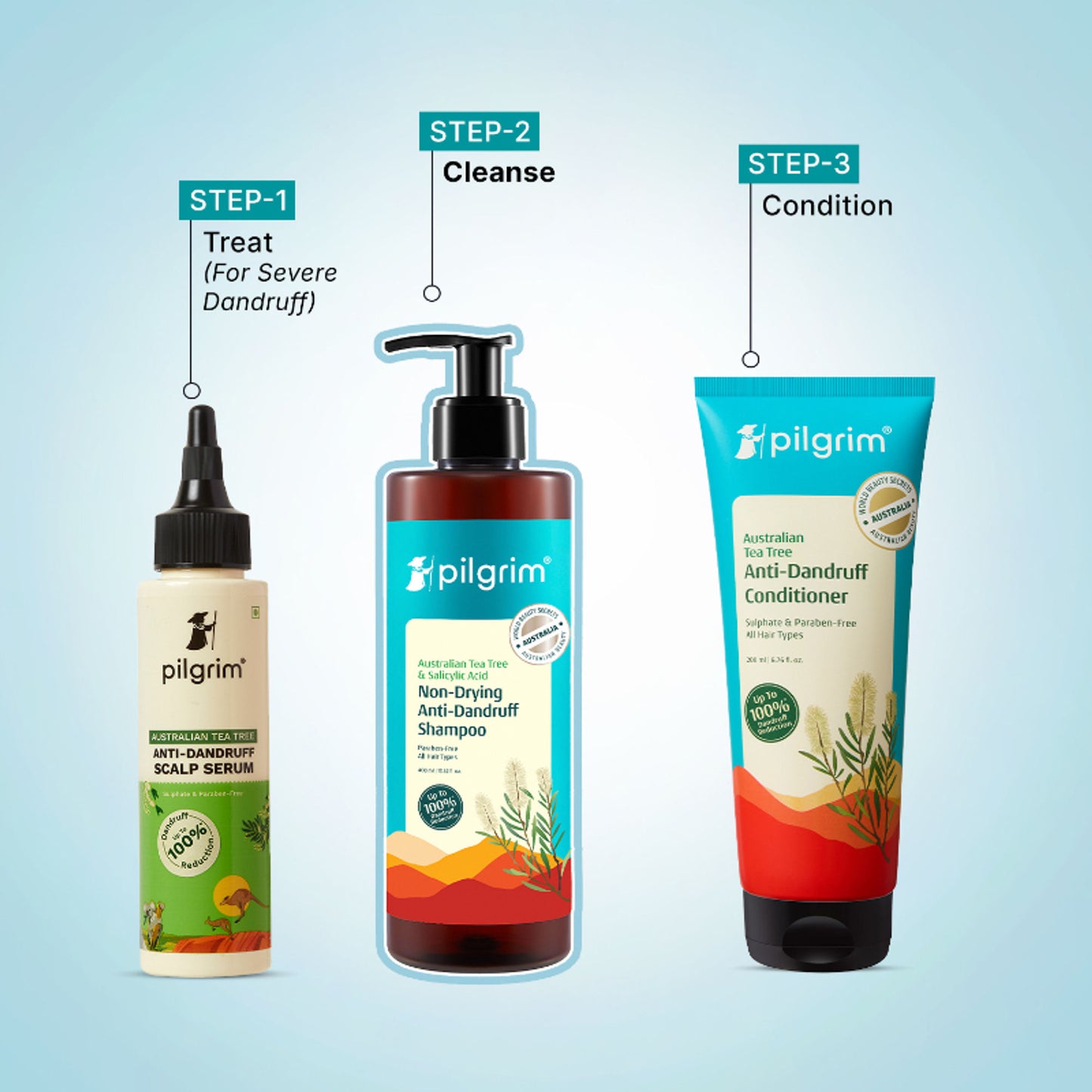 Pilgrim Australian TeaTree & Salicylic Acid Anti-Dandruff Non-Drying Dandruff Control Shampoo