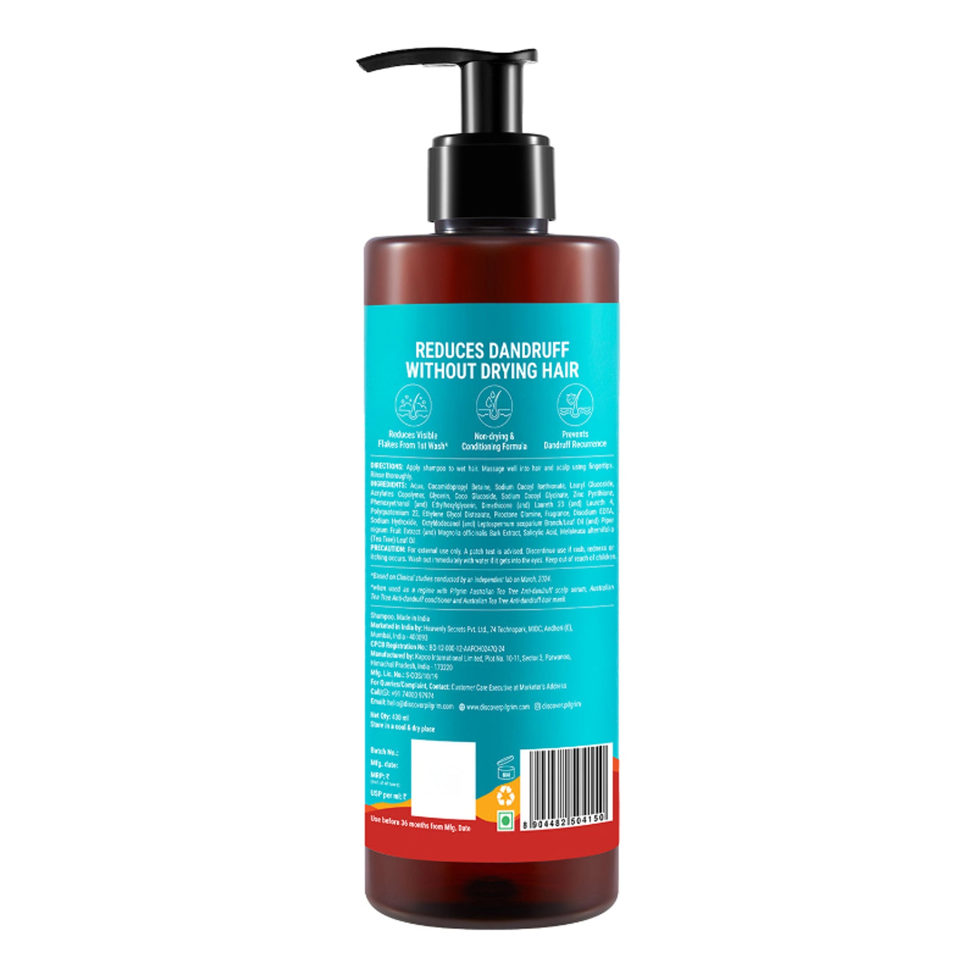 Pilgrim Australian TeaTree & Salicylic Acid Anti-Dandruff Non-Drying Dandruff Control Shampoo