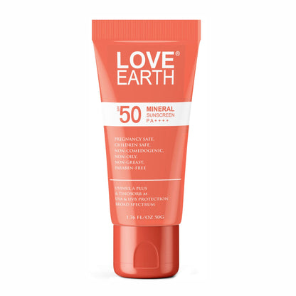 Love Earth Mineral Sunscreen SPF 50 PA++++